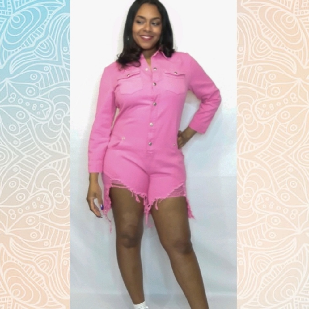 Yetta Rue Distressed Romper - Picture 3 of 3